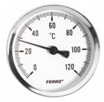 Novaservis Teploměr zadní 1/2“  80 mm 0-120°C - T80120A